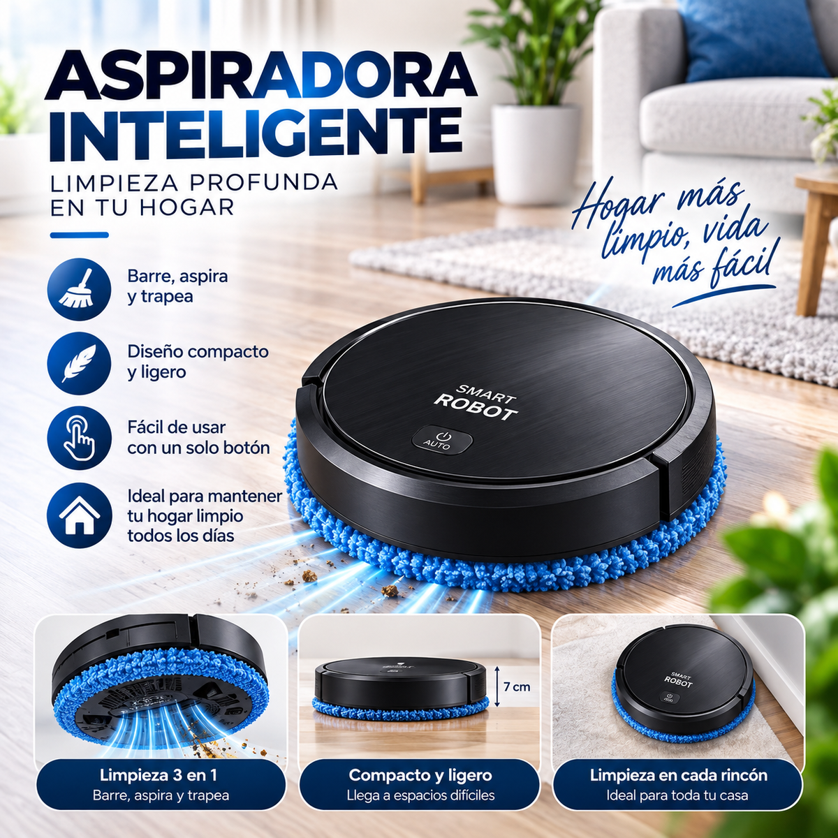 ASPIRADORA INTELIGENTE CON TRAPEADOR