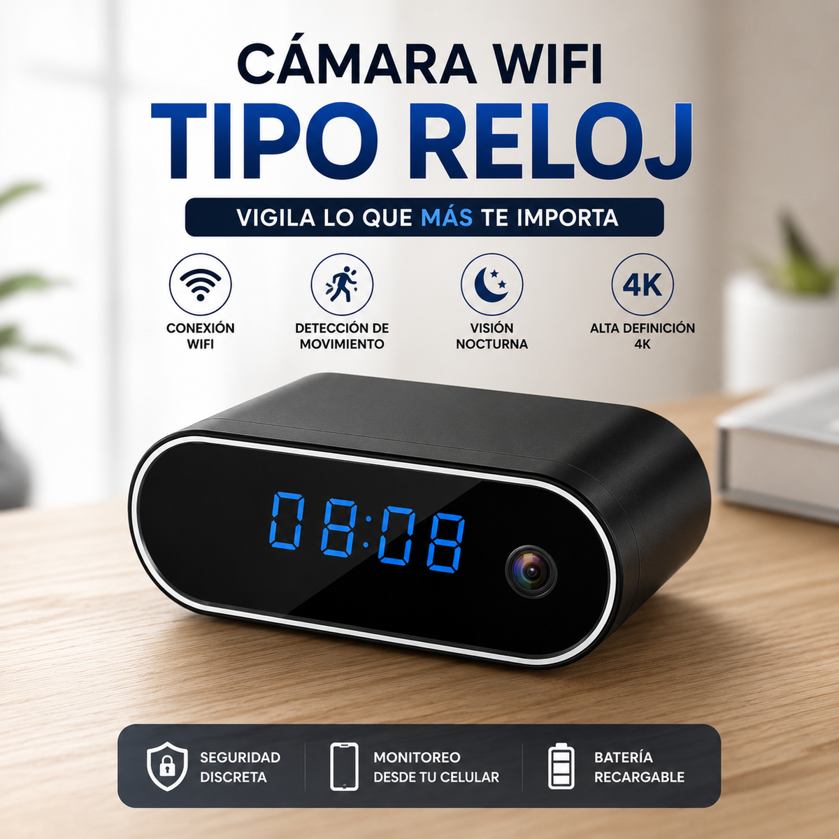 Cámara Wi-Fi tipo reloj-ESPIA