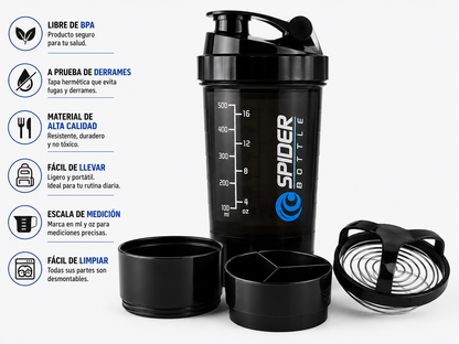 Botella agitadora deportiva