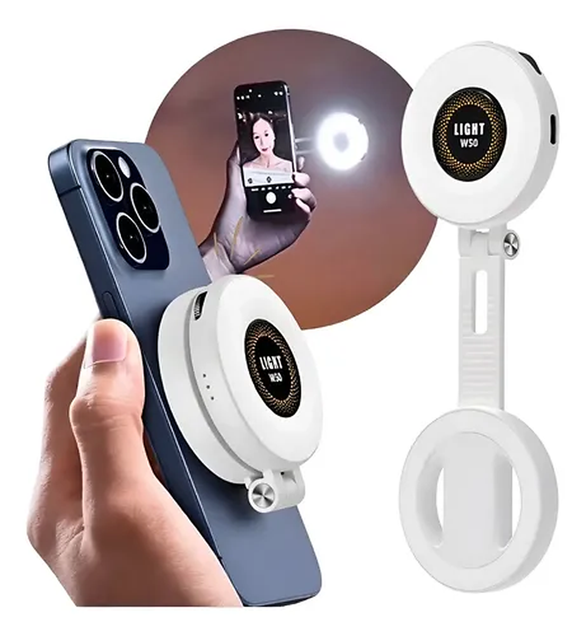 Luz LED Magnética W50 para Celular